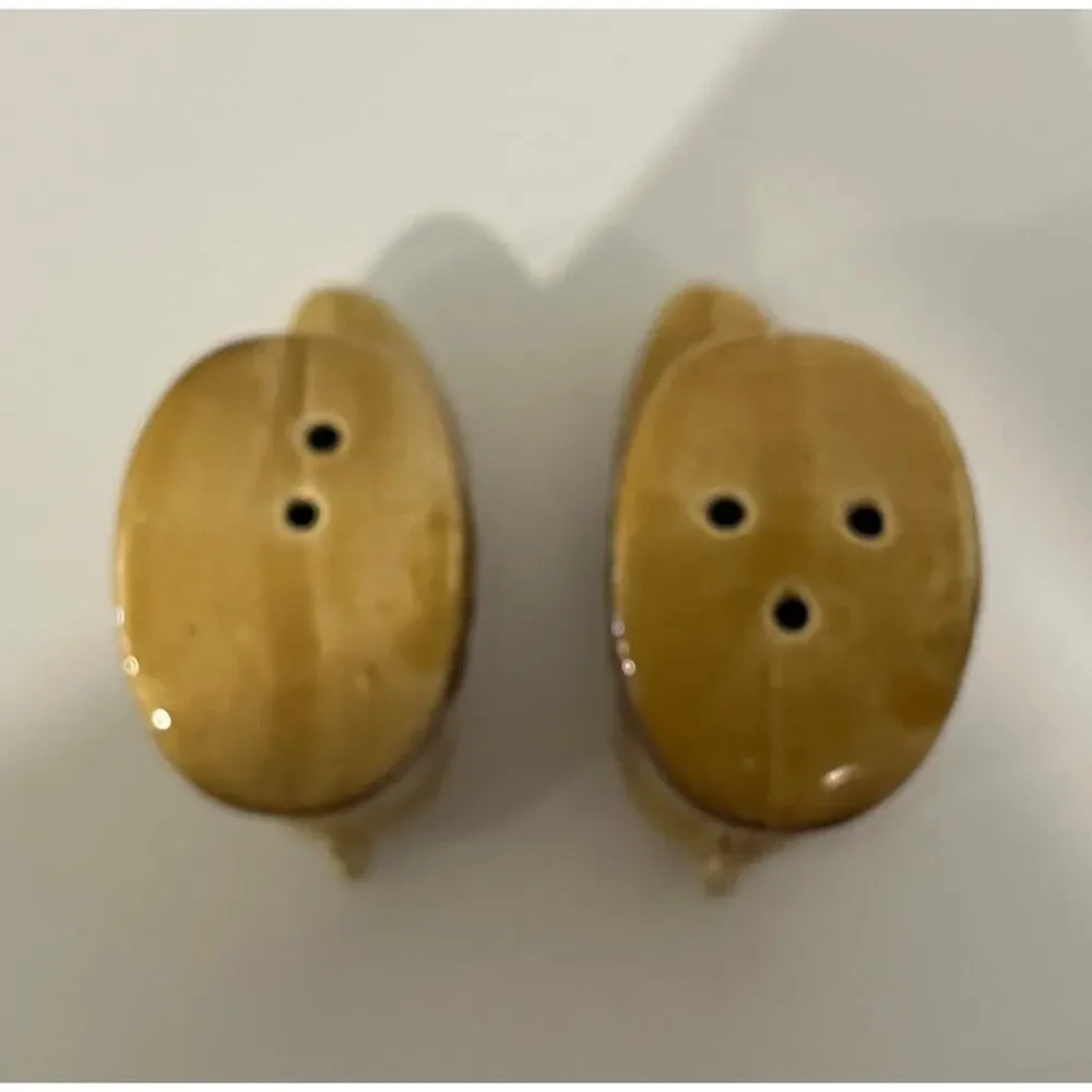 Vintage Oklahoma Cowboy Boots Salt Pepper Shakers Bison Western Rustic Souvenir‎